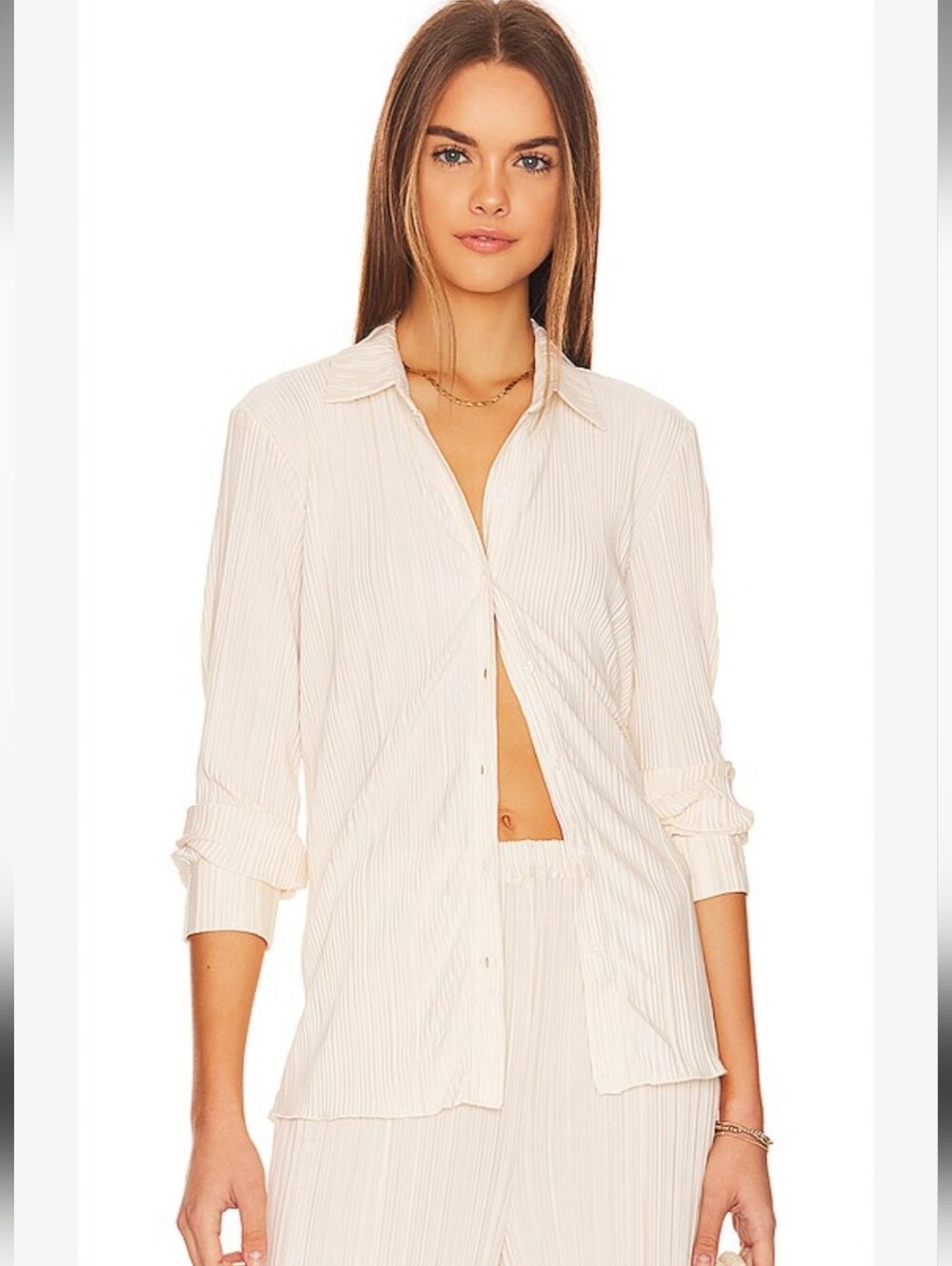 L*SPACE Hazel Plisse Top Sz. Sm $150 NWT